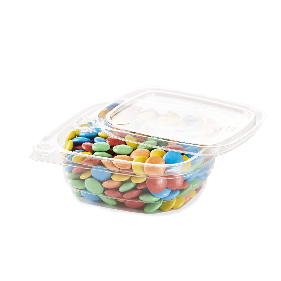 POTE BANDEX CUADRADO PET (240ML) CON PRECINTO SEGURIDAD (8OZ) SIN TAPA *50UNID