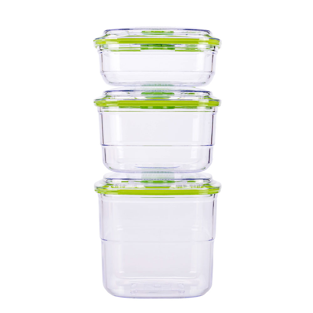 SET DE RECIPIENTES NEOVAC PARA ENVASADO AL VACIO (0.6,1,2LTS) (NEOSET) *3UNID