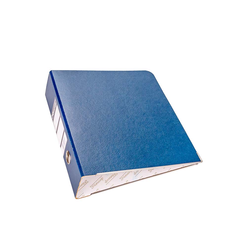 BIBLIORATO CARTON PLASTIFICADO FIBRACAP A4 LOMO 8CM AZUL (28*32CM) *UNID