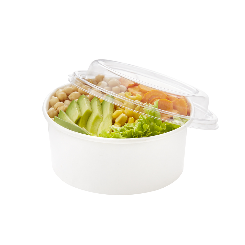 ENSALADERA POLIPAPEL CHICA 25OZ BLANCA *40UNID.