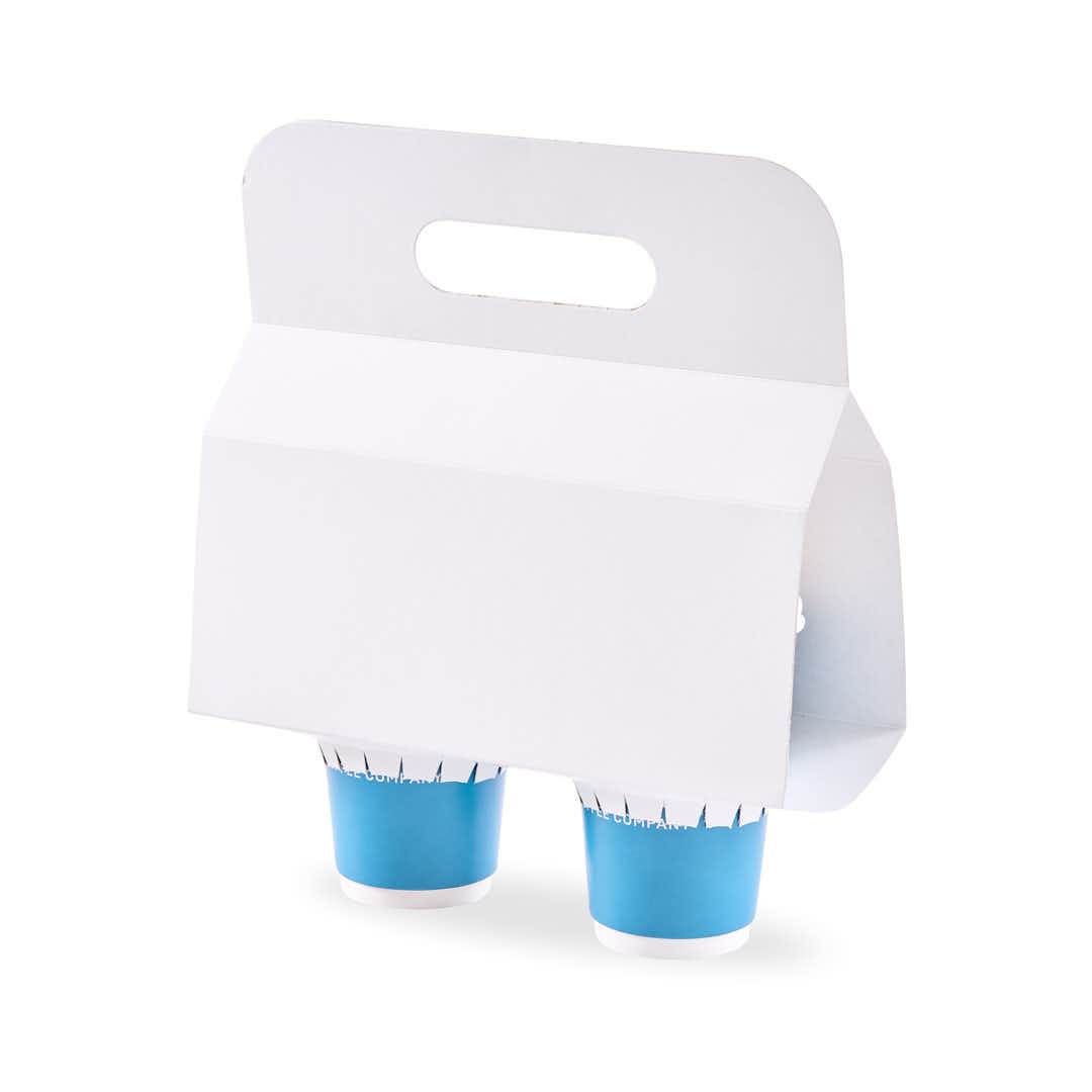 PORTAVASOS VALIJA CARTULINA BLANCA P/2 VASOS (22*22*10CMCM) mE *50UNID