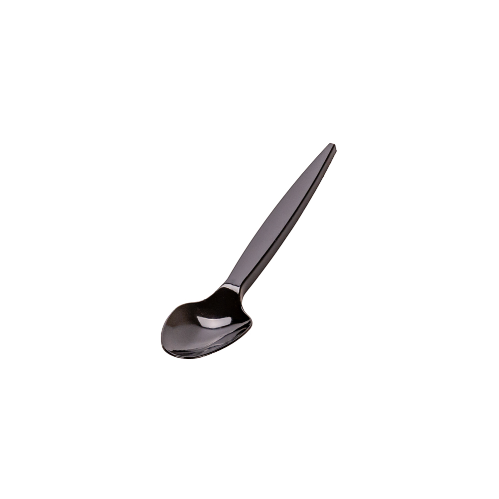 CUCHARA PLASTICA SUNDAE NEGRA (CLAUSER) CAJA *1000UNID.