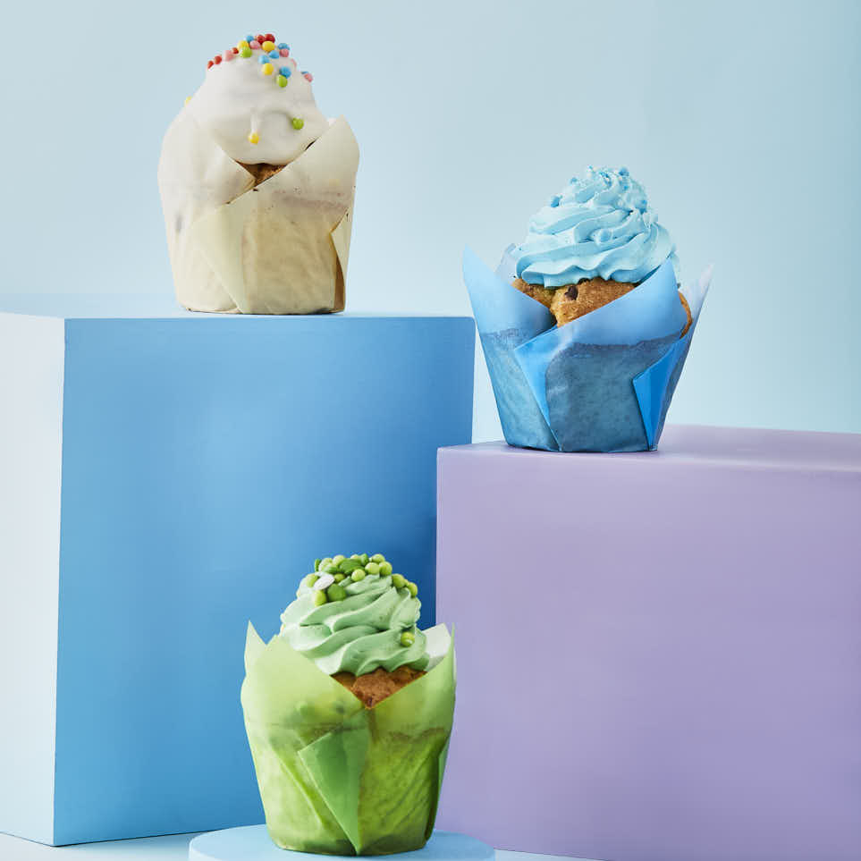 TULIPAS PARA MUFFIN Y CUPCAKE.Nº16 VERDE LISA PAQ *200UNID