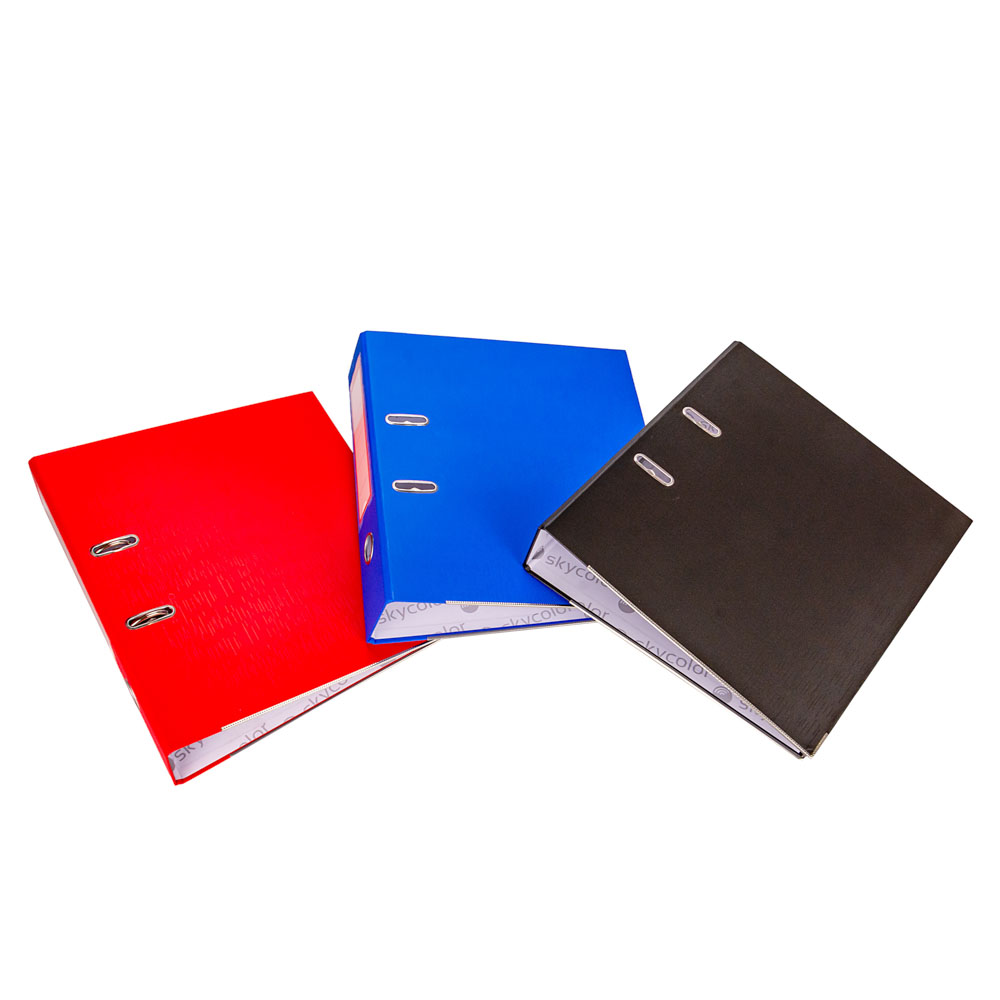 BIBLIORATO PVC PLASTIFICADO SKYCOLOR A4 LOMO 7CM NEGRO (28*32CM) *UNID