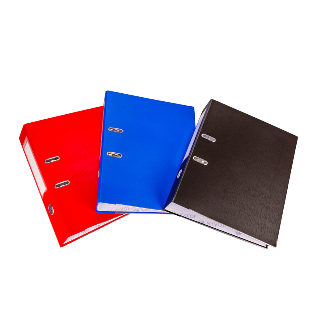 BIBLIORATO PVC PLASTIFICADO SKYCOLOR OFICIO LOMO 7CM NEGRO (35.5*28CM) *UNID