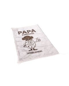 BOLSA AGRO RAFIA.PARA PAPA CRISTAL IMPRESA VENTILADA 40*70CM (BOCA REFORZADA) *UNID.