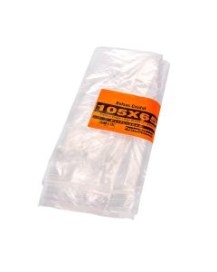 BOLSAS PLASTICAS mE PE CRISTAL (B/D - 25MIC - C/FUELLE) 105X65CM PERFORADAS *100UNID