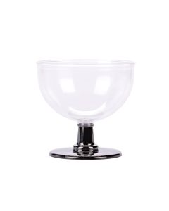 BOYANO COPA RIGIDA.140CC SIDRA CRISTAL Y PIE NEGRO (8.5CM DIAM*8.2CM ALTO) *UNID