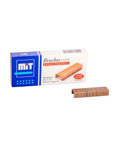 BROCHES PARA ABROCHADORA COBREADOS MIT Nº24/8R *1000UNID