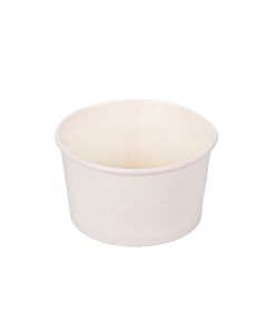 POTE HELADO POLIPAPEL SOLUPLEX.250CC BLANCO (8.5OZ) *100UNID