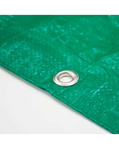 TELA CERCO RAFIA VERDE CON OJAL CADA 80CM 1.85MT ANCHO *MT LINEAL