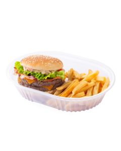 BANDEJA MICRO WORK PP BL Nº105 OVAL (16*23*4CM) *100UNID