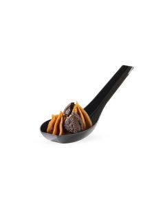 CUCHARA PETITE DEGUSTACION PLASTICA NEGRA BLISTER *24UNID.