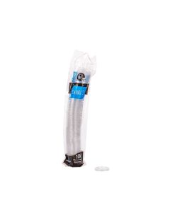 TAPA POTE SOUFFLE PLASTICO CRISTAL. (PARA POTE 1OZ) PAQ.*100UNID