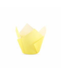 TULIPAS PARA MUFFIN Y CUPCAKE.Nº16 AMARILLA LISA PAQ *200UNID