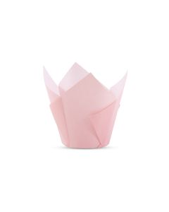 TULIPAS PARA MUFFIN Y CUPCAKE.Nº16 ROSA PASTEL LISA PAQ *200UNID
