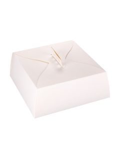 ESTUCHE TORTA CARTULINA BLANCA (25*25*11CM) mE *10UNID